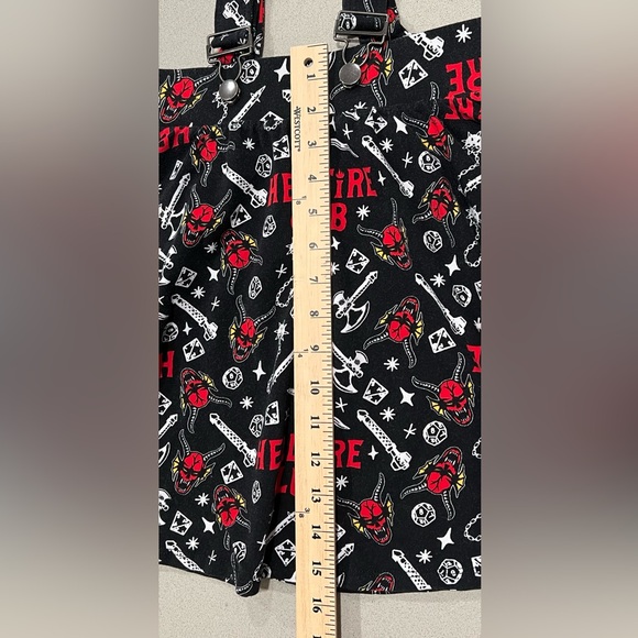 Stranger Things Her Universe Suspender Skirt Apron Dress Adjustable Straps Med - Picture 10 of 11
